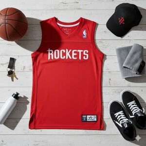 Youth Medium‎ NBA Houston Rockets Red Athletic Jersey "The YMCA" Number 1